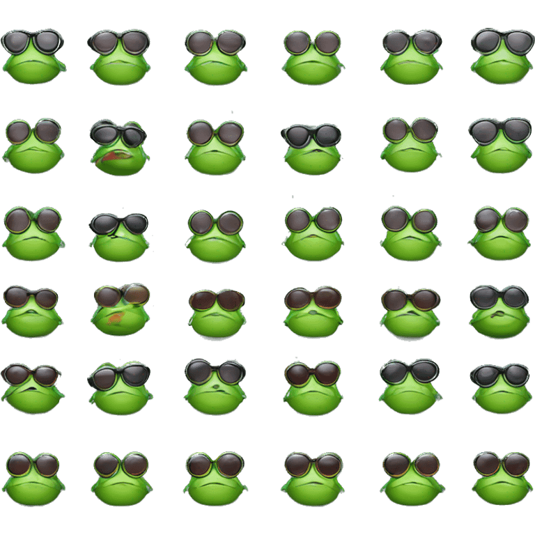 frog emoji wearing sunglasses  emoji