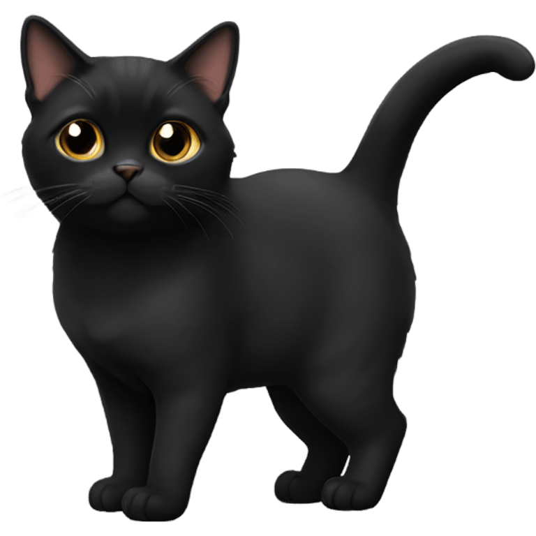 Black munchkin cat emoji