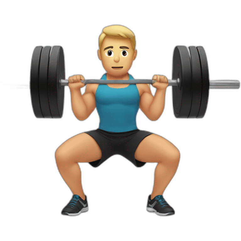 Barbell squat emoji