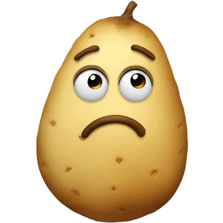 Sad potato emoji