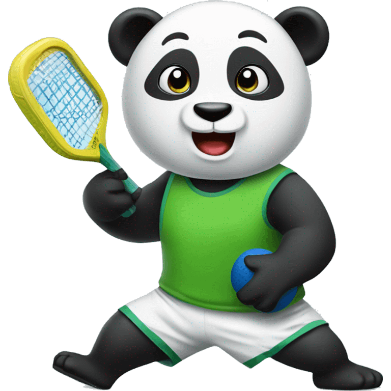 Panda playing pickleball  emoji