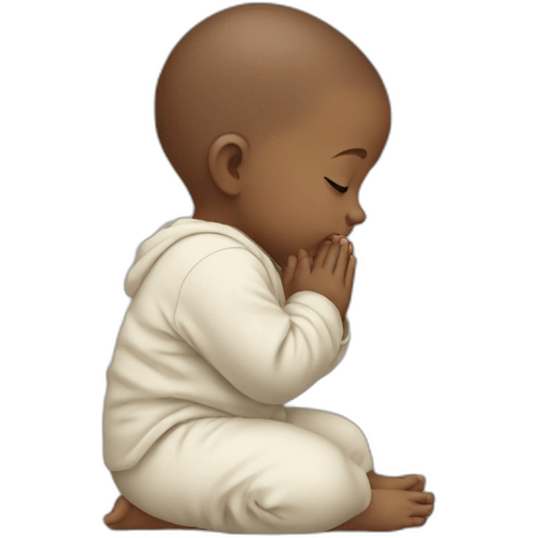 Baby Boy praying head down emoji