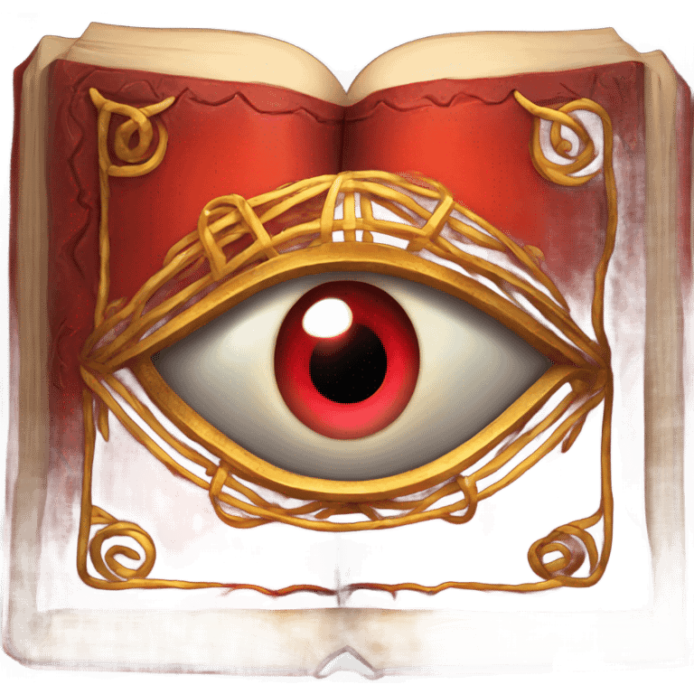 red magical book eye inside emoji