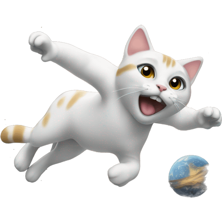 Cat flying in space emoji