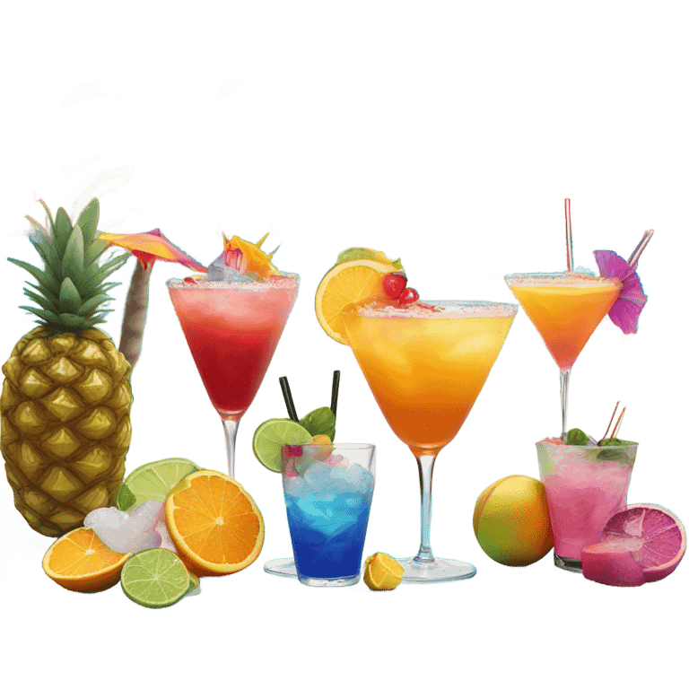 Beach and cocktails emoji