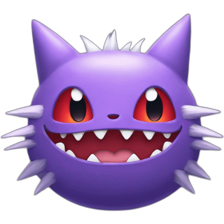 Gengar and hello kitty emoji