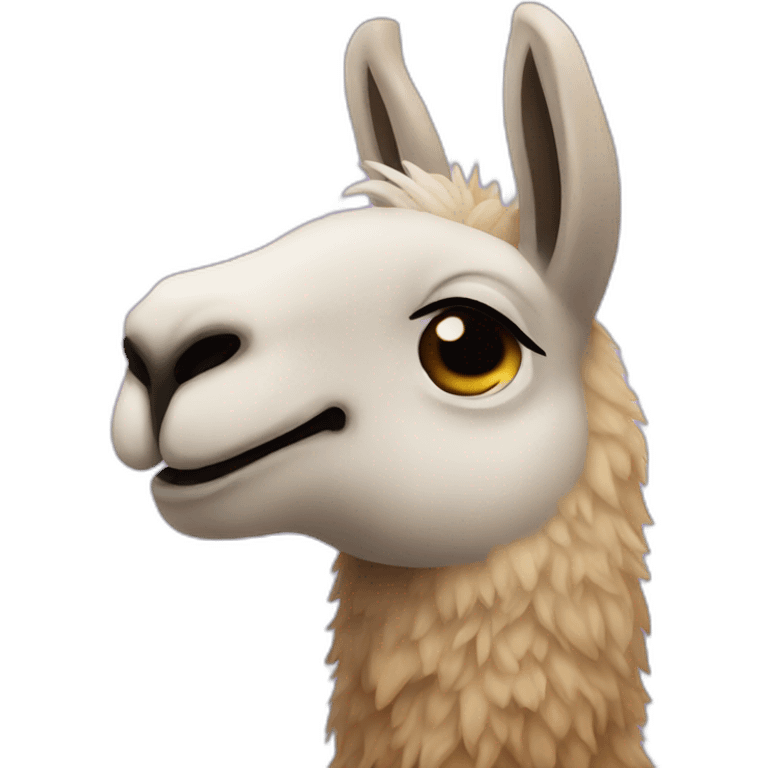 Llama sending good night kiss  emoji