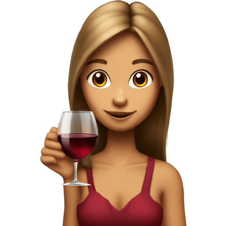 a girl chipmunk with a glass of wine emoji