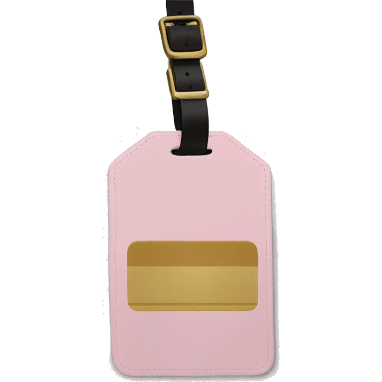 Light pink and gold luggage tag emoji