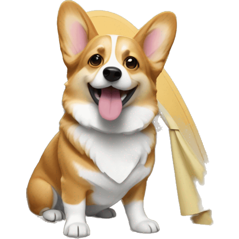 Corgi glamping emoji