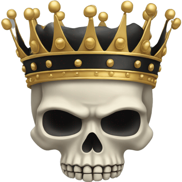 Skull king crown black emoji