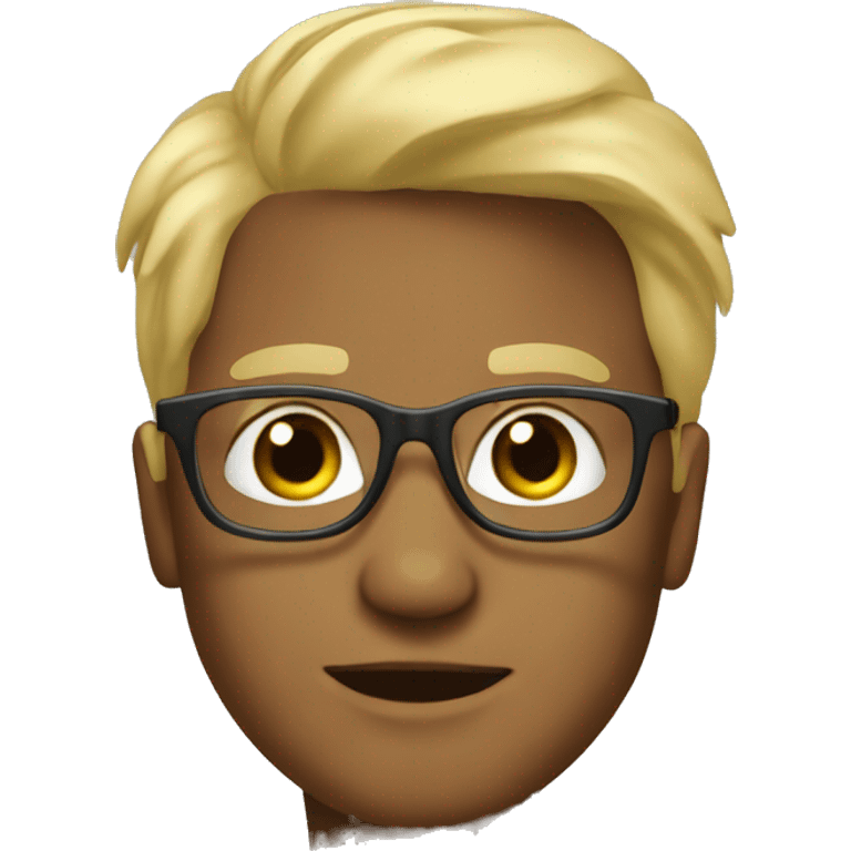 boy ondule  blonde glases emoji