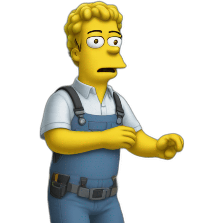 It Engineer troubleshooting simpsons emoji