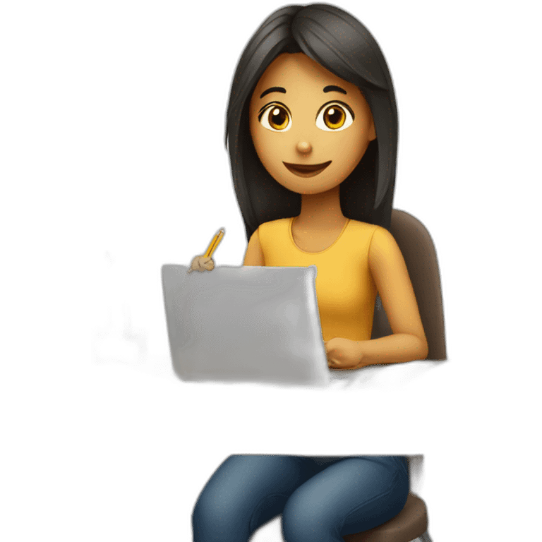 girl studying emoji