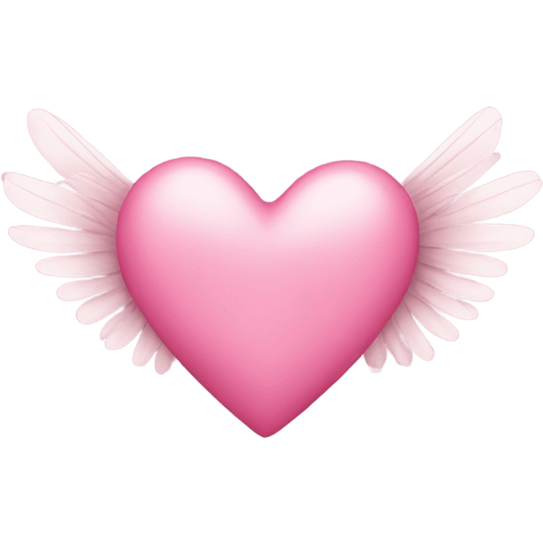 Pink hear with wings emoji