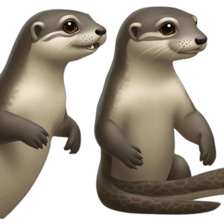 Loutre sur tortues emoji