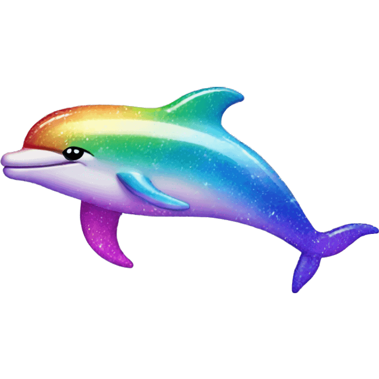 rainbow sparkle dolphin emoji