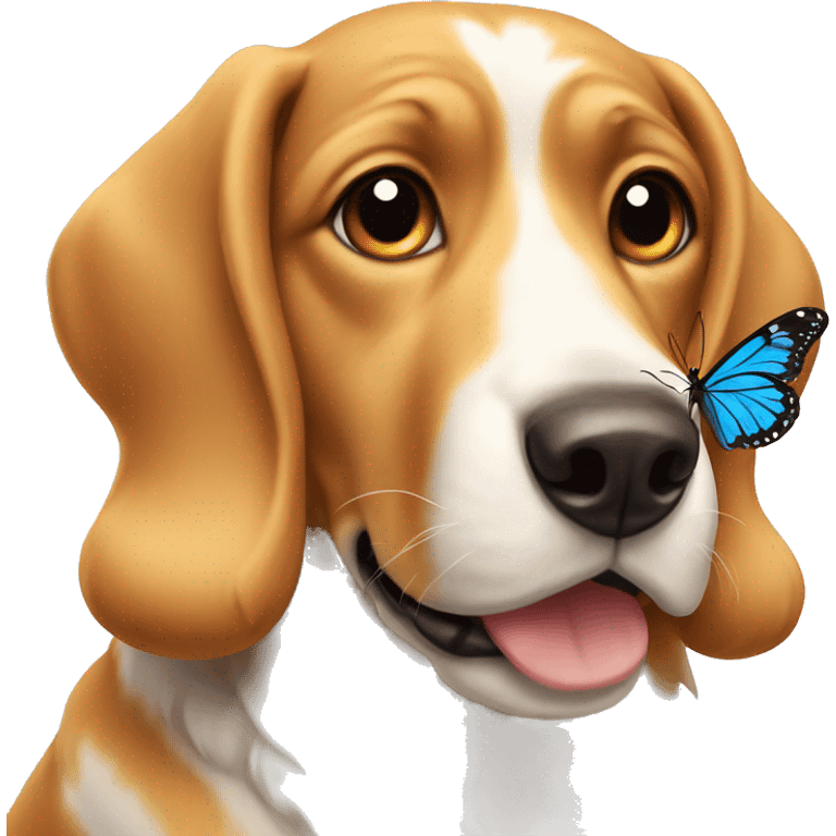 dog with butterfly emoji