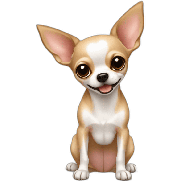 perro chihuahua completamente color cafe emoji