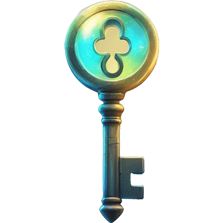 iridiscent glowing scifi key emoji