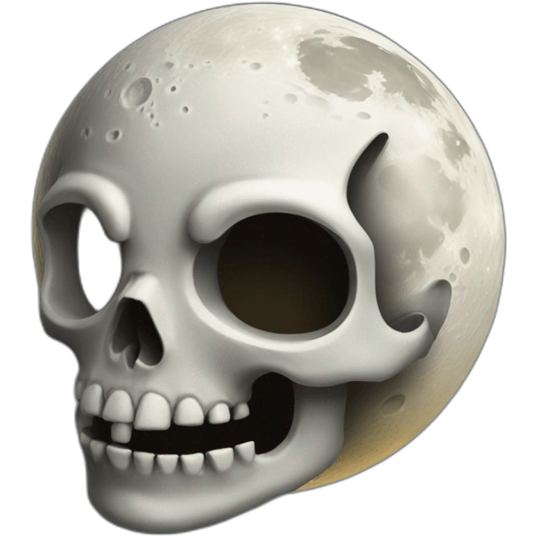 The moon-skull emoji