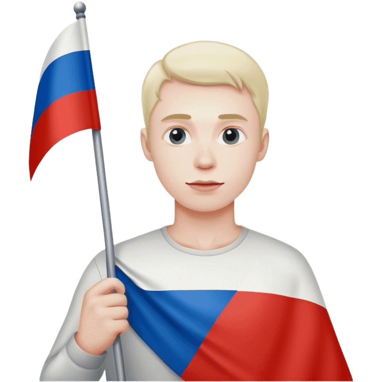 Putin and Russian flag  emoji