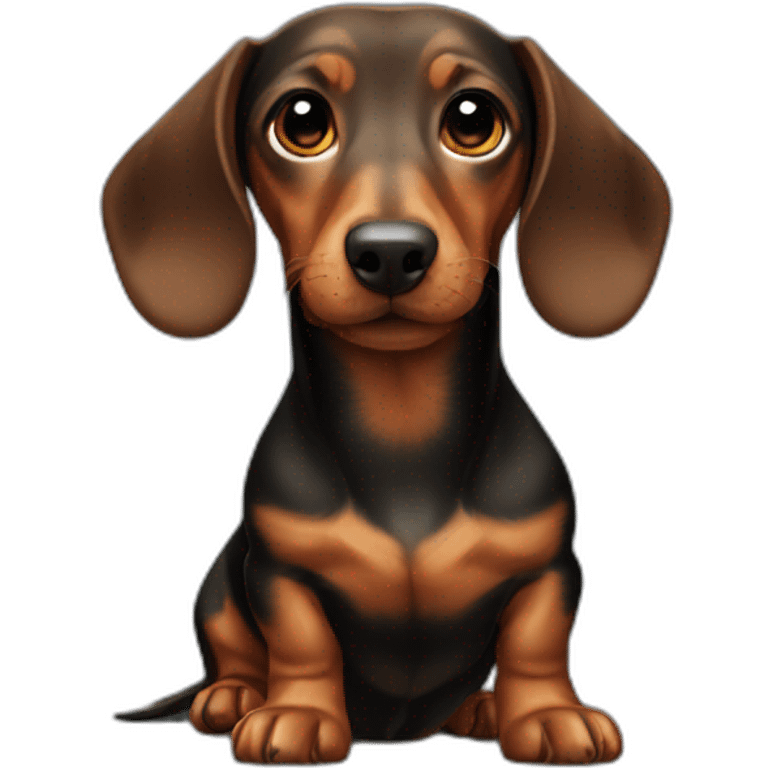 Dachshund black emoji