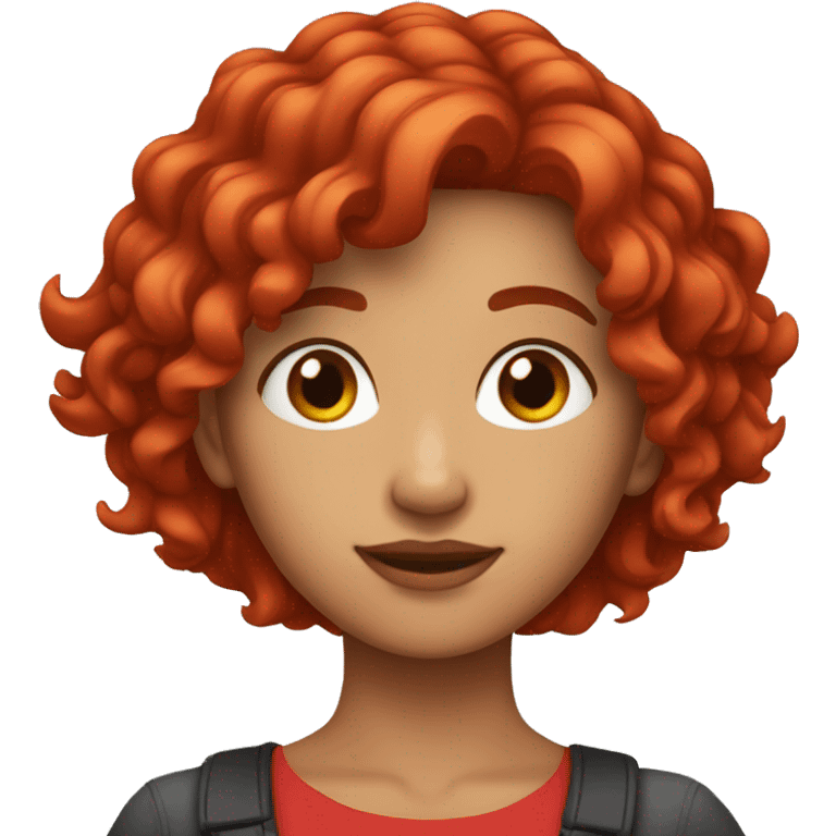 adolescente mujer con el pelo rojo  emoji