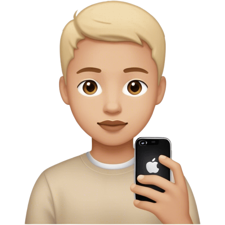 young person on the Iphone emoji