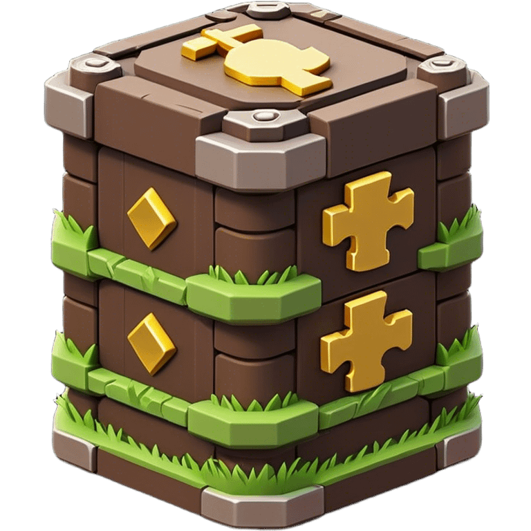 Clash of Clans aesthetic: Cinematic Playful Pixel 3D Coin Stack Emoji, rendered in a 3D vector-style similar to standard emojis with minimal shading and bold, simplified shapes. A compact, distinct form with signature details, softly glowing with a pixelated adventure charm. Simplified yet unmistakably iconic, highly detailed and consistent, glowing with a soft radiance and high shine. Stylized with a touch of classic pixel-art charm and a soft glowing outline, capturing the essence of a beloved gaming relic with a friendly, playful manner! emoji