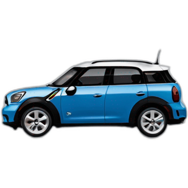 mini Cooper countryman Blue white roof emoji