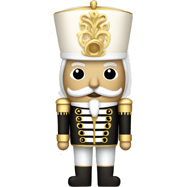 White and gold nutcracker  emoji