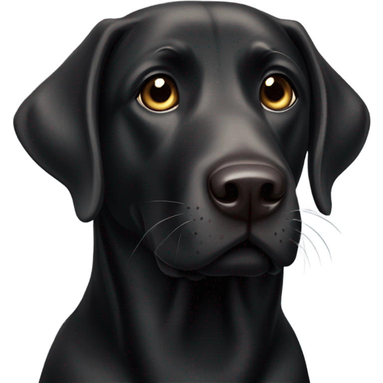 Dog Labrador black emoji