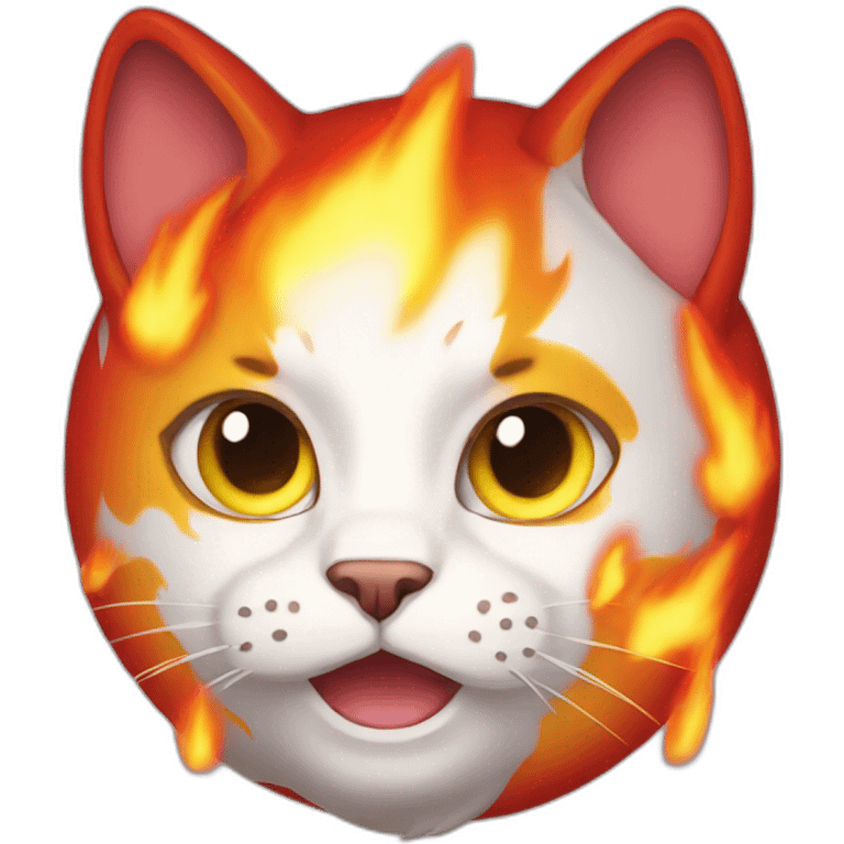 Fire cat emoji