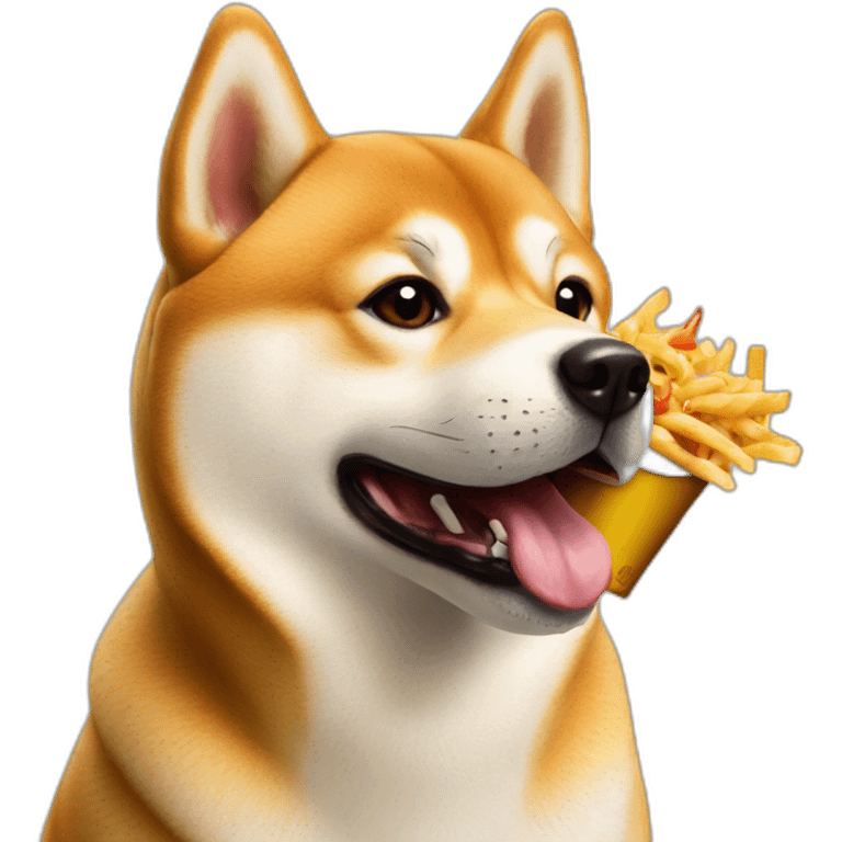 Shiba Inu eating McDonald’s emoji