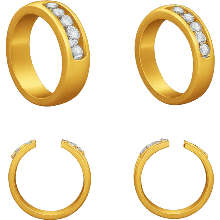 ring emoji cut in half emoji