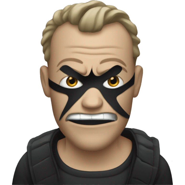 robber with evil face emoji