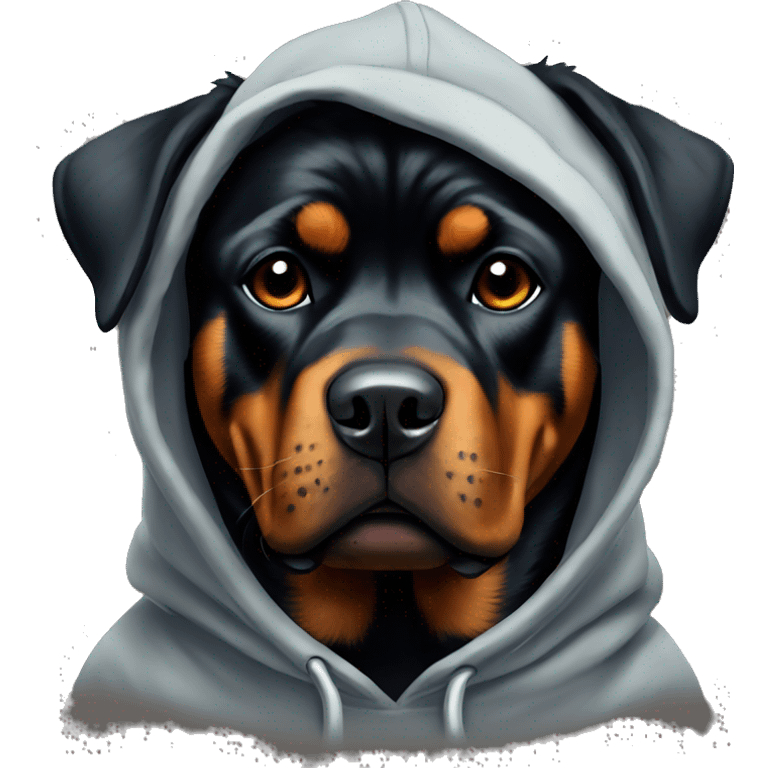 Rottweiler in a hoodie  emoji