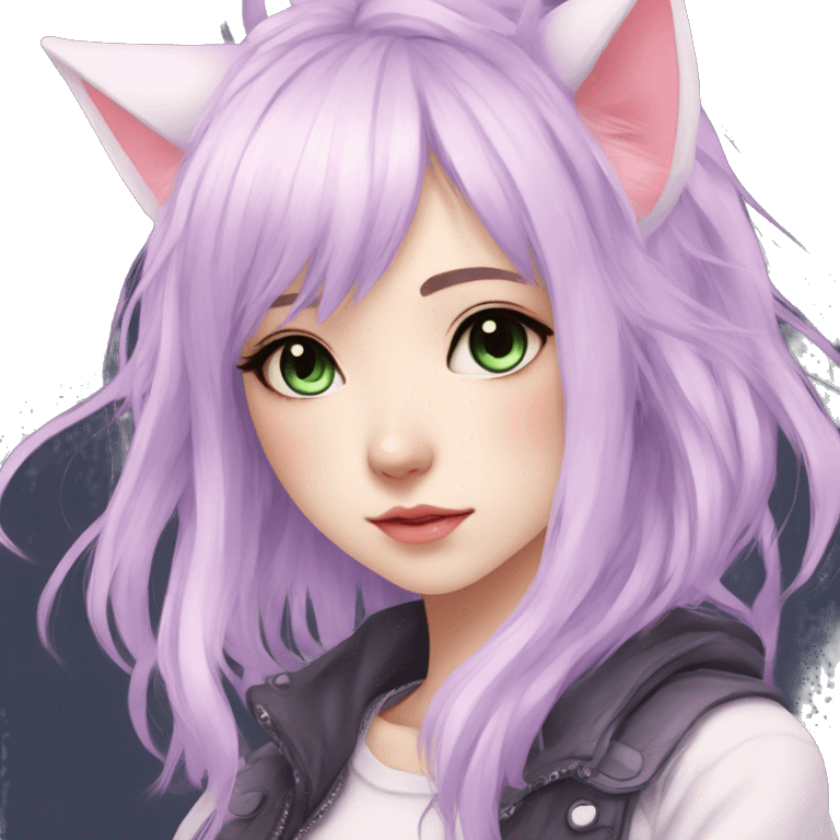 Edgy Kawaii Cute Cool Beautiful Elegant Pretty Pastel Anime Catgirl emoji