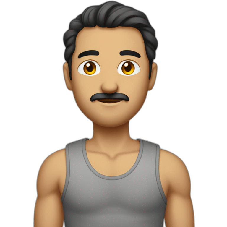 turkish perosn wearing tanktop, facing sideways emoji