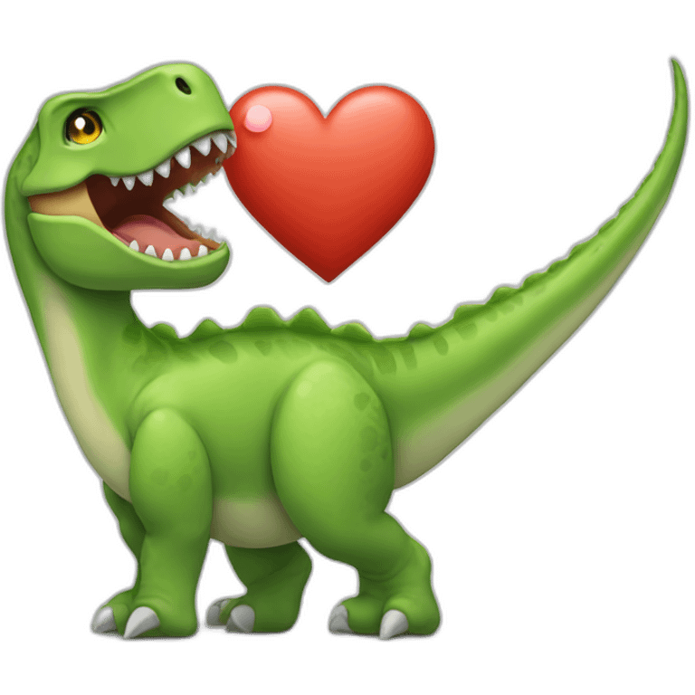 Dinosaur in love emoji