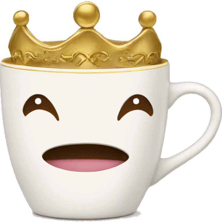 Princess Coffee Cup with gold Details emoji