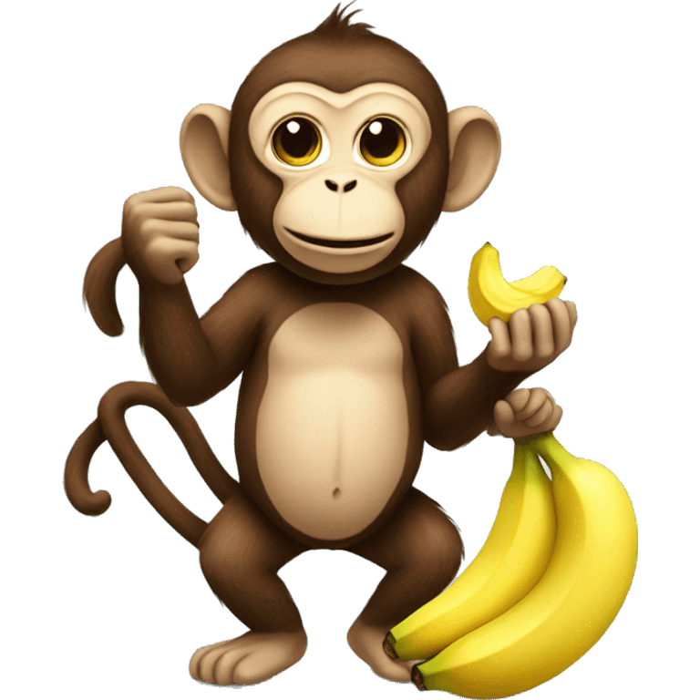 Monkey eating banana emoji