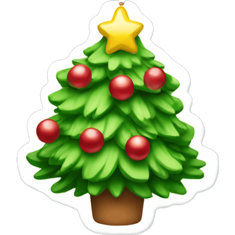 Christmas tree ornament, holiday decorations. emoji