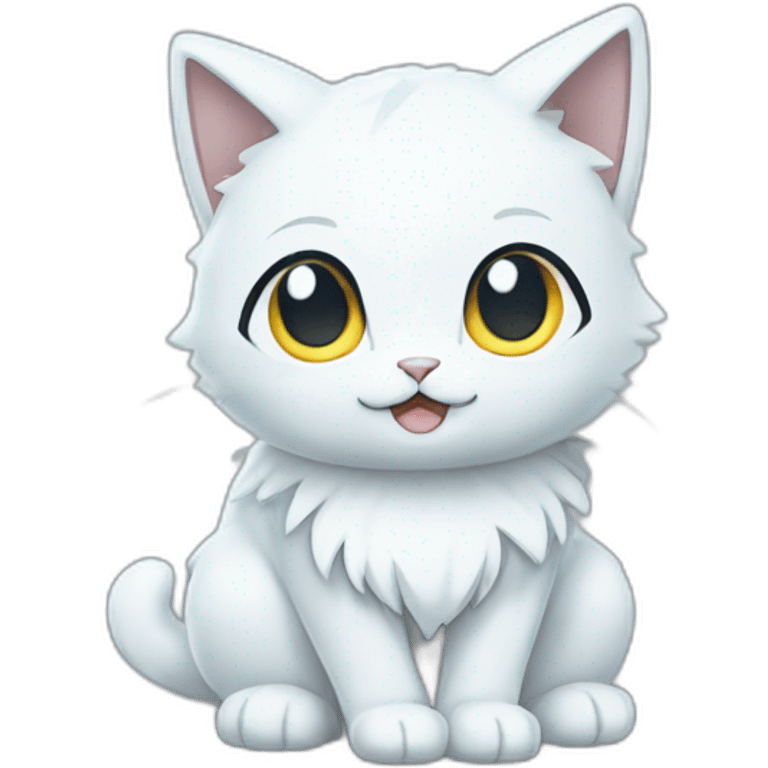 Sitting-bicolor-ice-type-cat-pokemon emoji