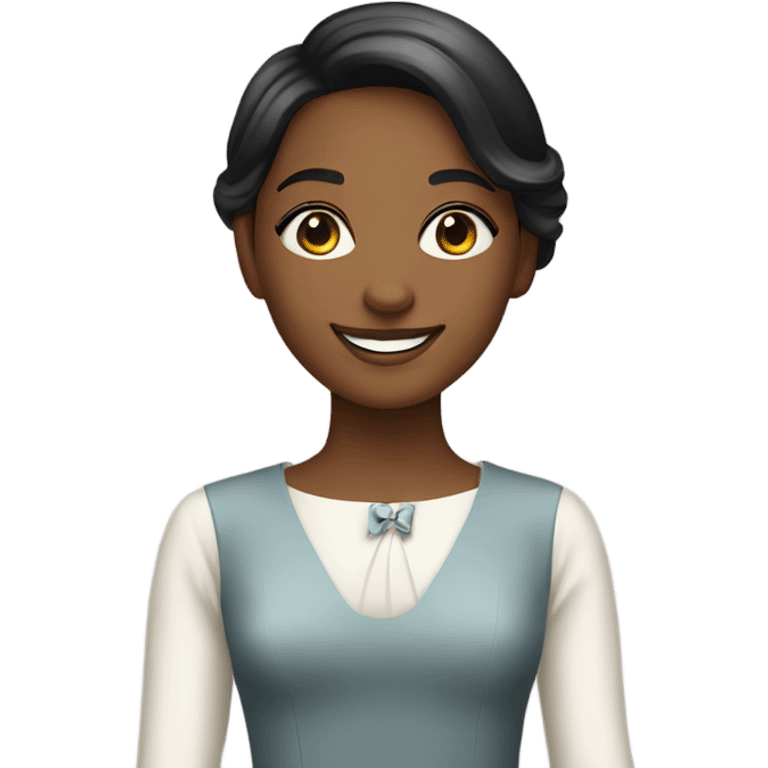 smiling girls in elegant attire emoji