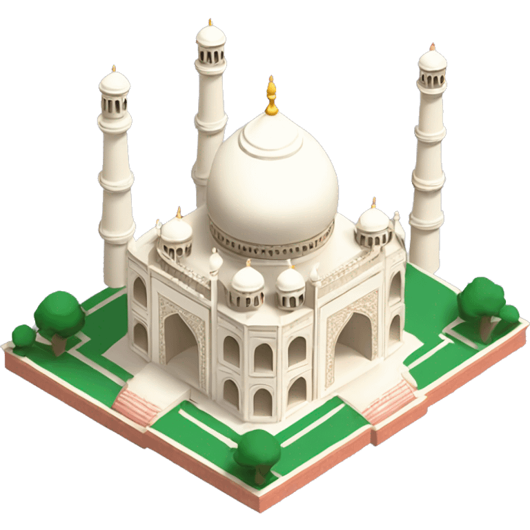 Taj mahal isometric emoji