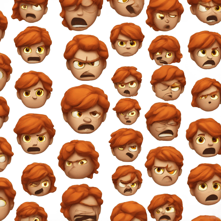 Angry red head emoji