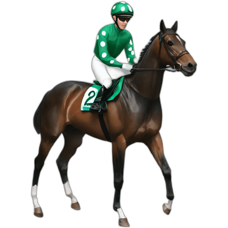 paul townend jockey dark green polka dot emoji