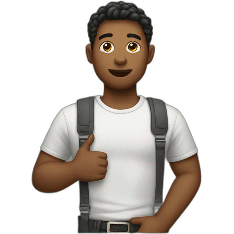 akward dude hand in pocket emoji